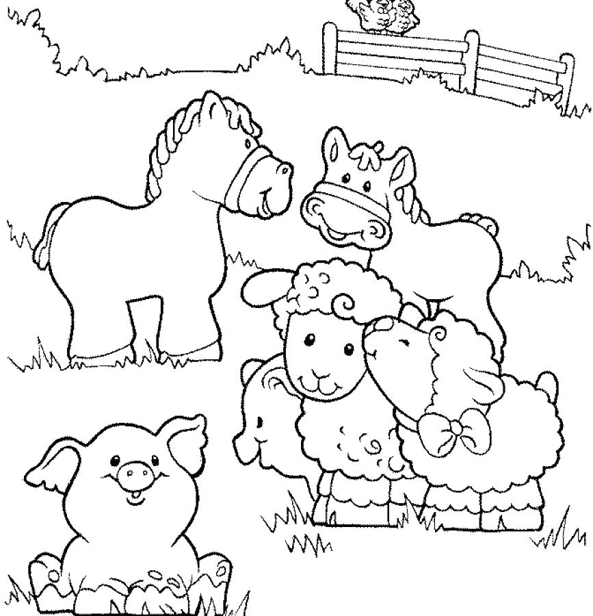 867x900 Printable Farm Coloring Pages Outstanding Barnyard Animals