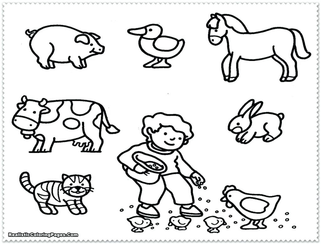 1024x778 Coloring Page Animal Coloring Pages Printable Baby Farm Animals