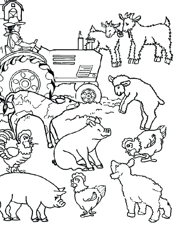 600x776 Farm Coloring Pages Free