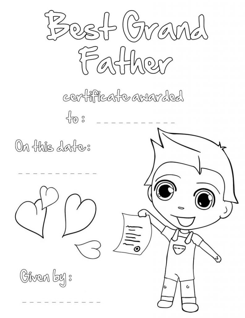 792x1024 Free Printable Fathers Day Coloring Pages