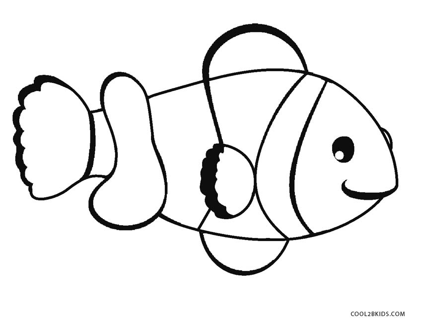 850x658 Fish Coloring Pages