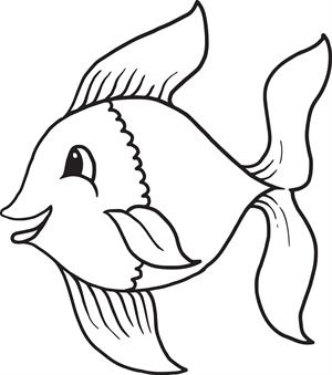 300x339 Mesmerizing Fish Color Page Colouring For Humorous Printable Fish