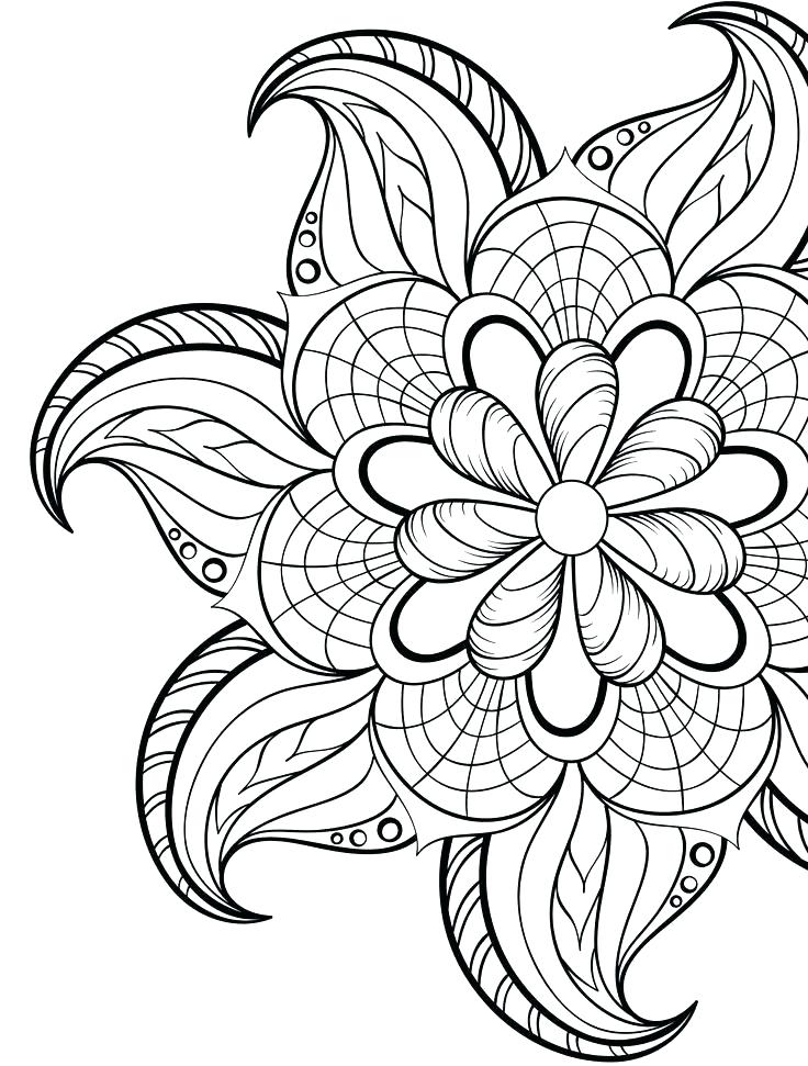 736x971 Printable Adult Coloring Pages Flower Mandala Coloring Pages