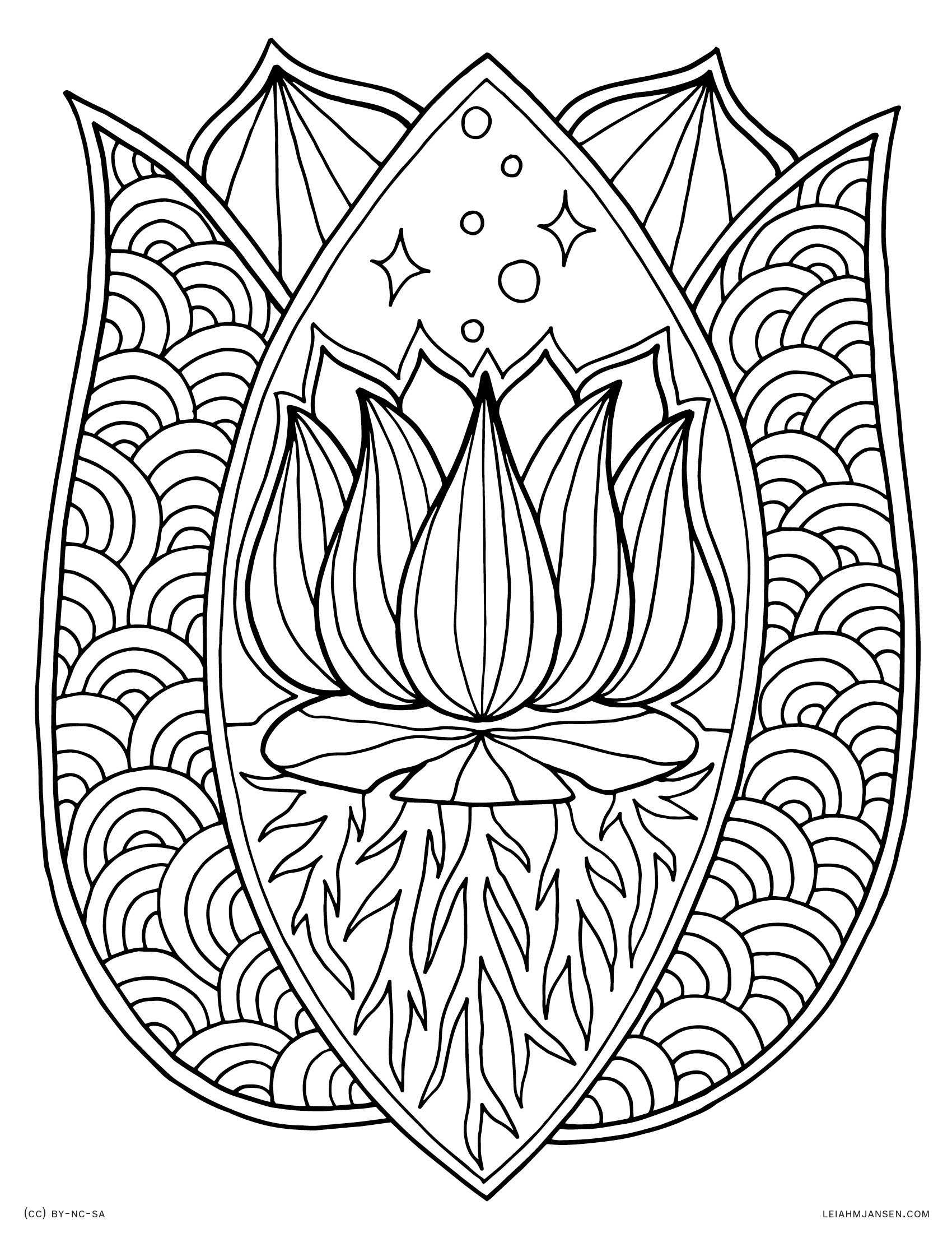 1700x2200 Unique Lotus Flower Mandala Coloring Pages Gallery Free Coloring