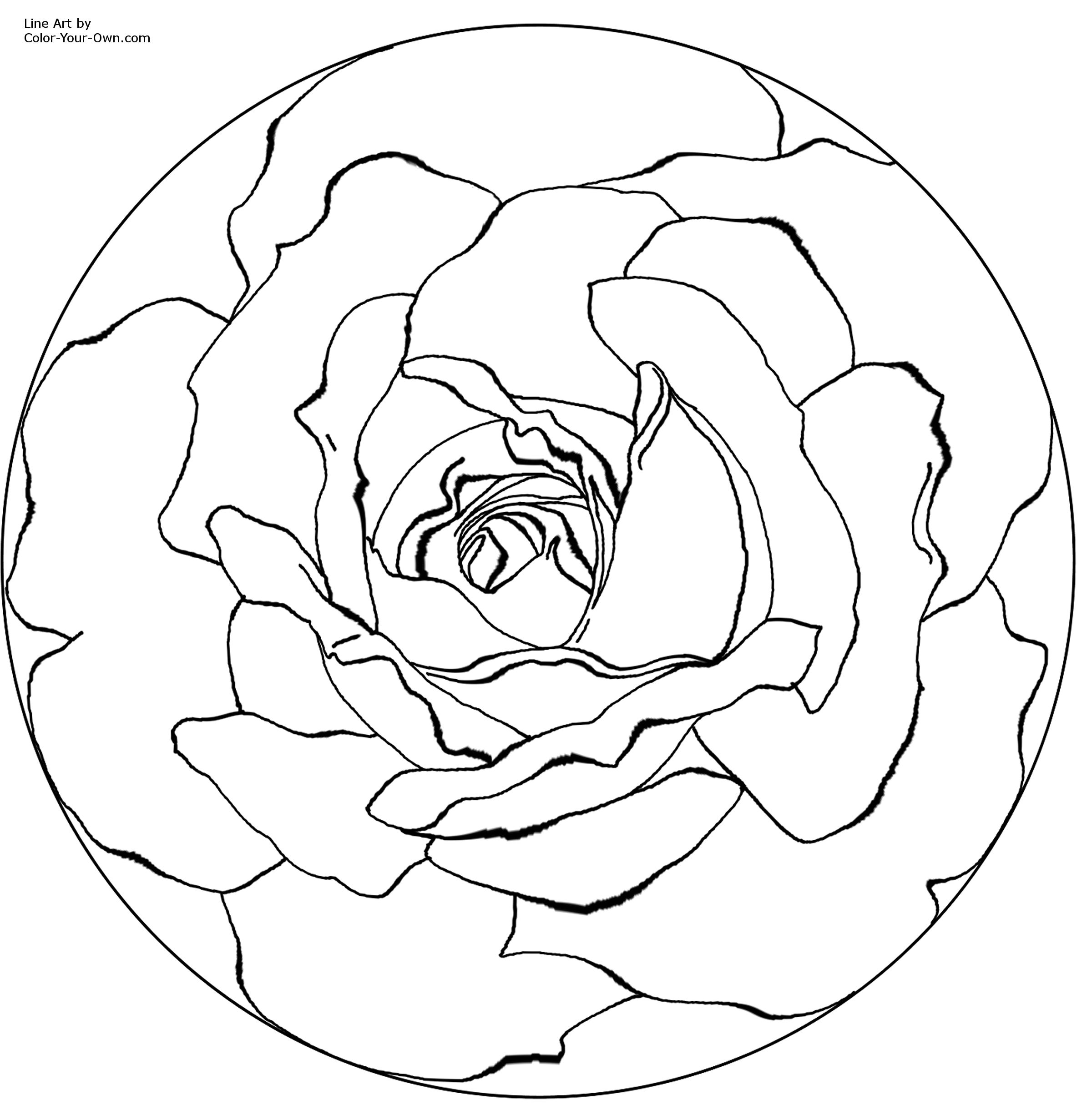 2400x2451 Cool Simple Flower Mandala Coloring Pages Free Coloring Pages