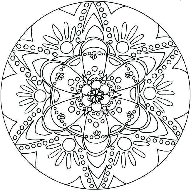 650x653 Flower Mandala Coloring Pages Intricate Flower Coloring Page