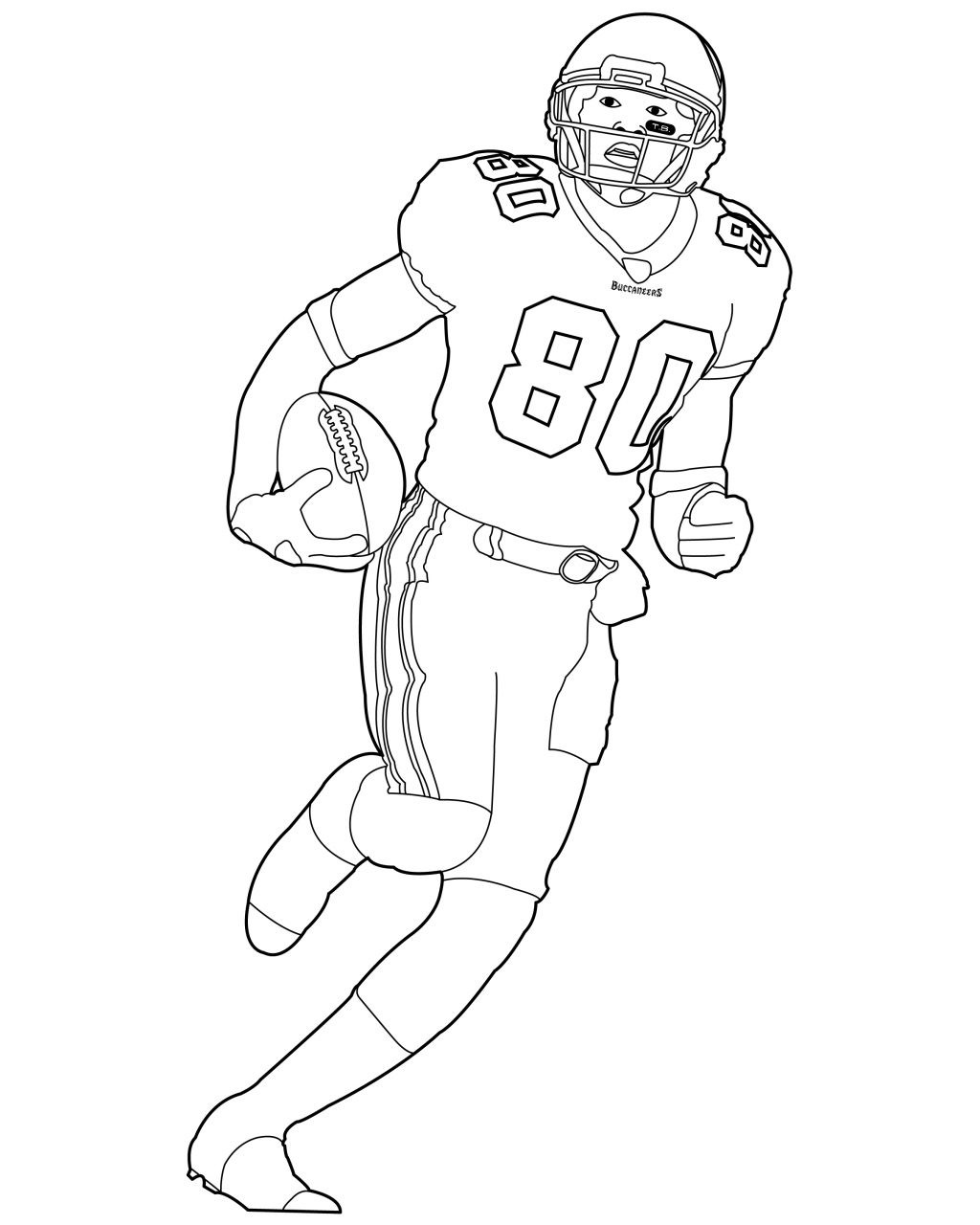 1024x1280 Modern Design Football Player Coloring Pages Free Printable