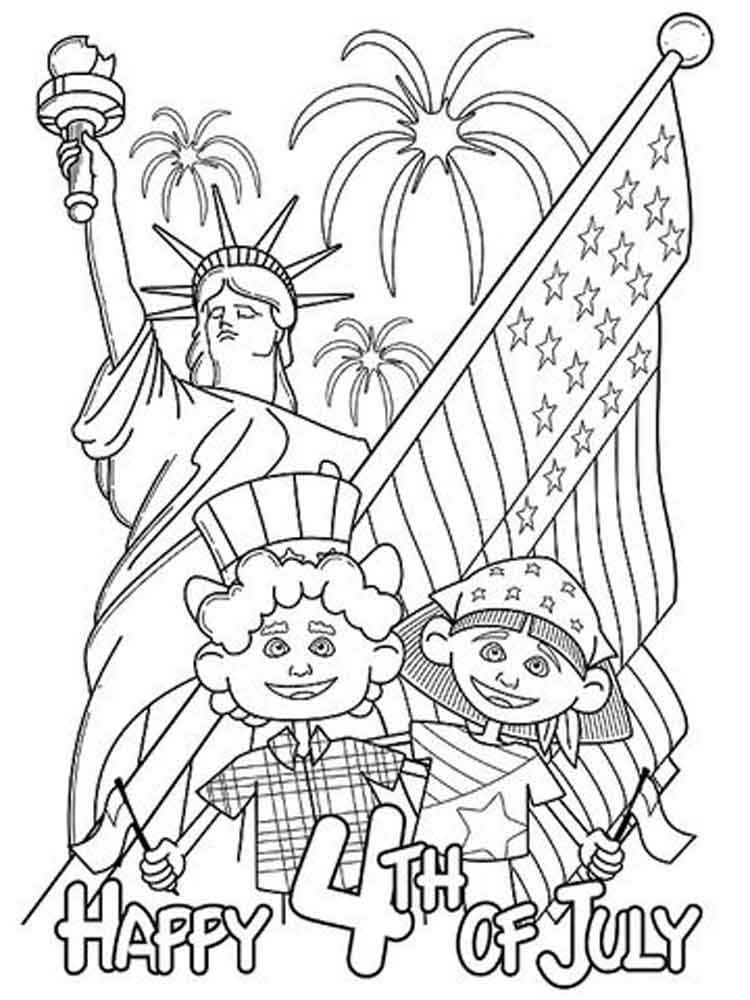 750x1000 Fourth Of July Coloring Pages Free Printable Fourth Of July