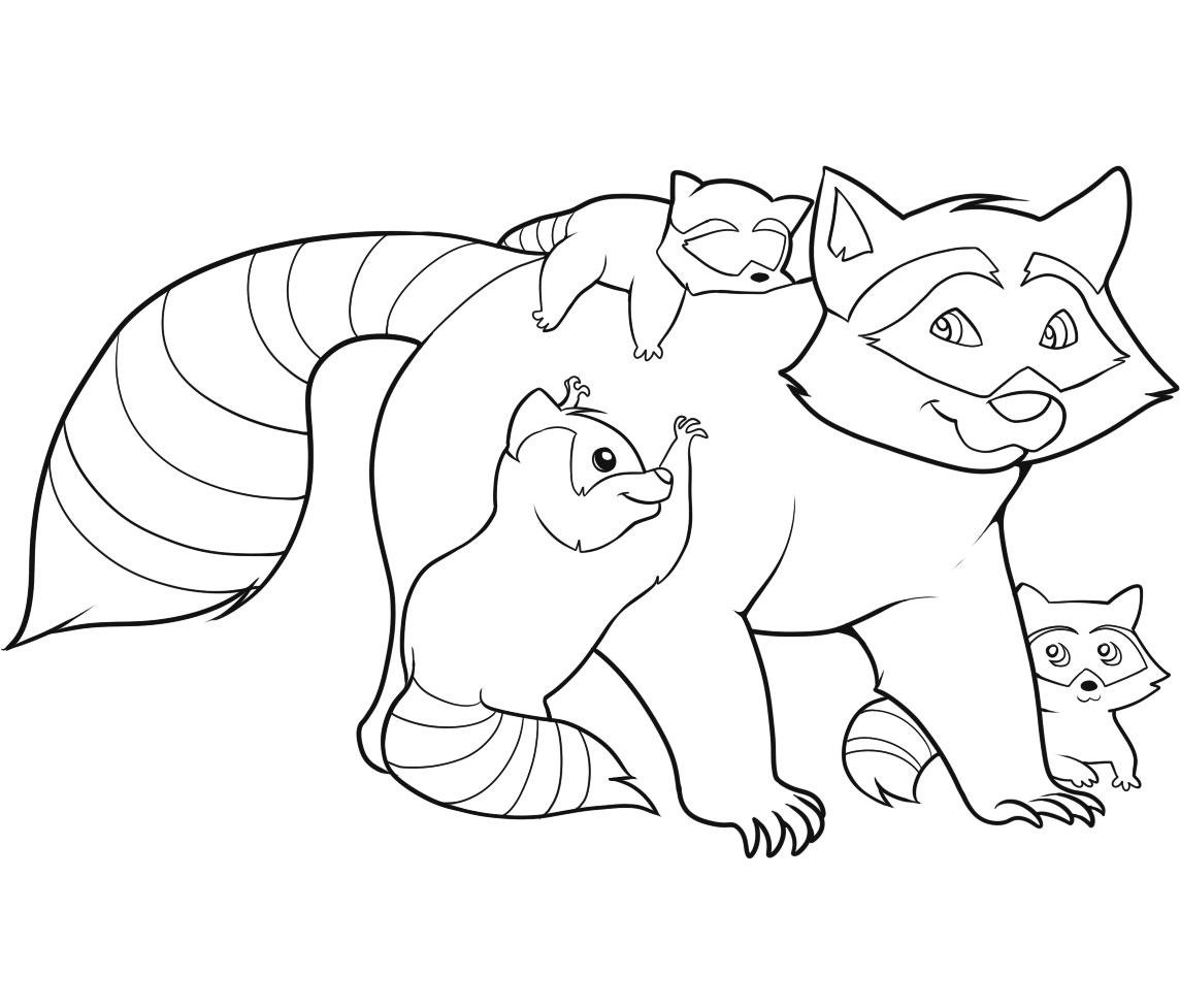 1144x977 Cute Raccoon Coloring Pages Coloring Fun Time