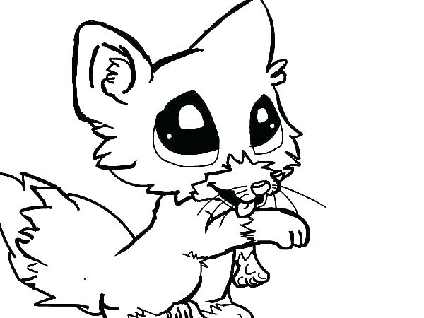600x450 Fox Coloring Pages To Print Cute Baby Fox Coloring Page Free Fox
