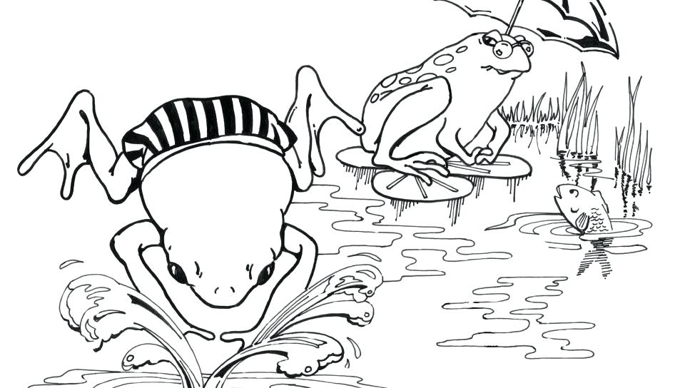 960x544 Frog Color Pages Cute Frog Coloring Pages Lovely Cute Frog