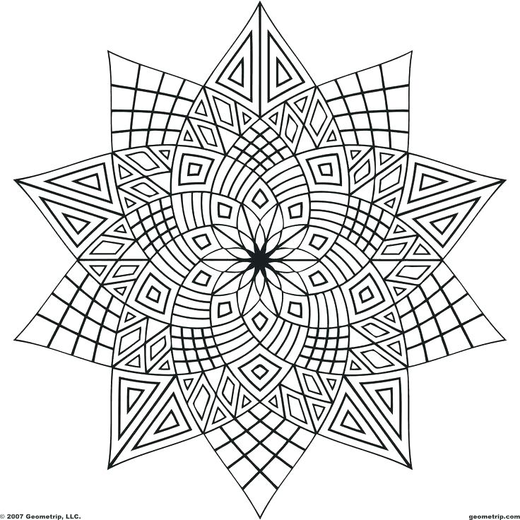 736x736 Geometric Coloring Pages Free Free Printable Geometric Coloring