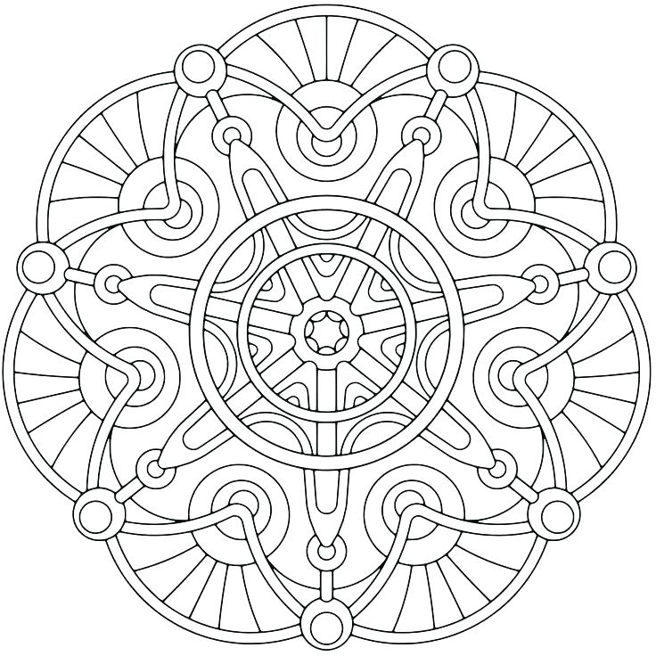 736x736 Geometric Coloring Pages For Adults