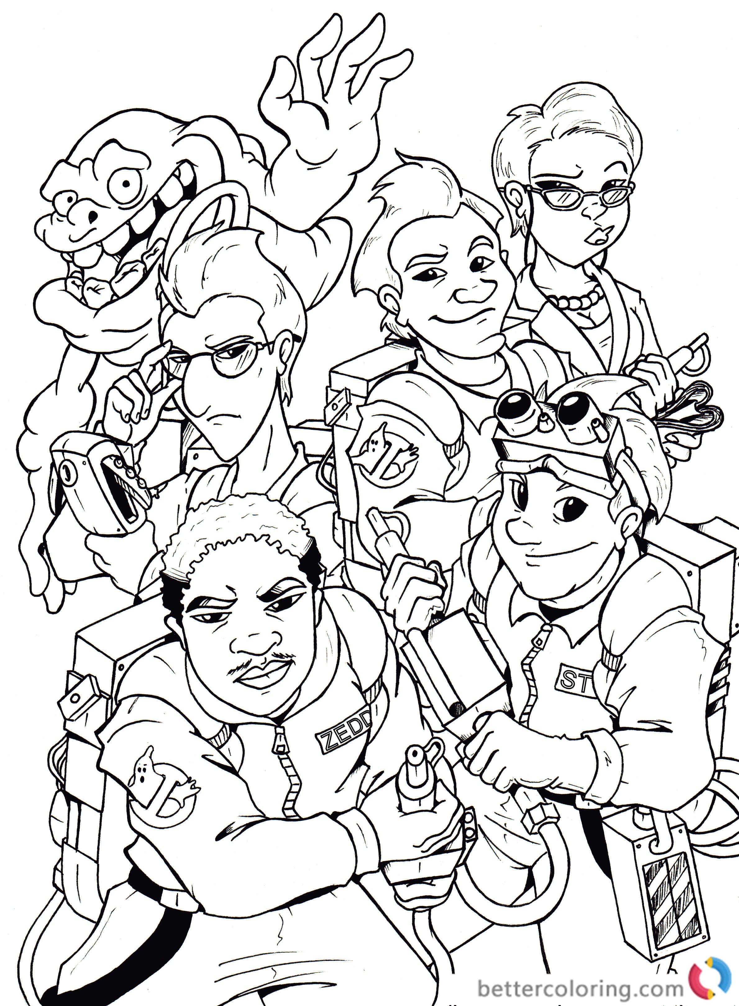 2379x3235 Free Ghostbusters Coloring Pages For Kids And Adults Coloring