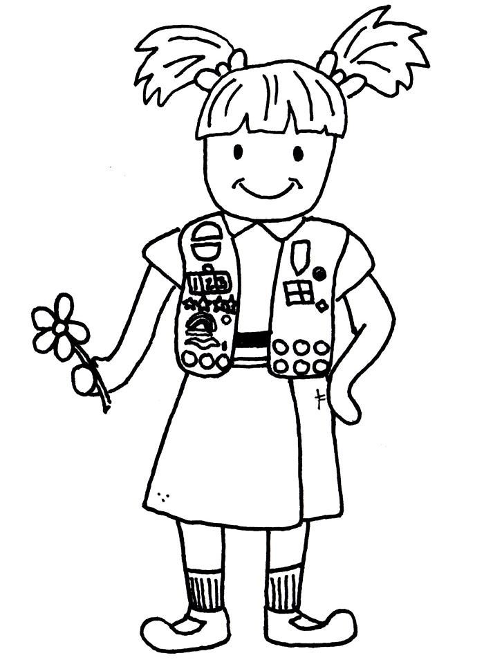 700x954 Brownie Girl Scout Coloring Pages