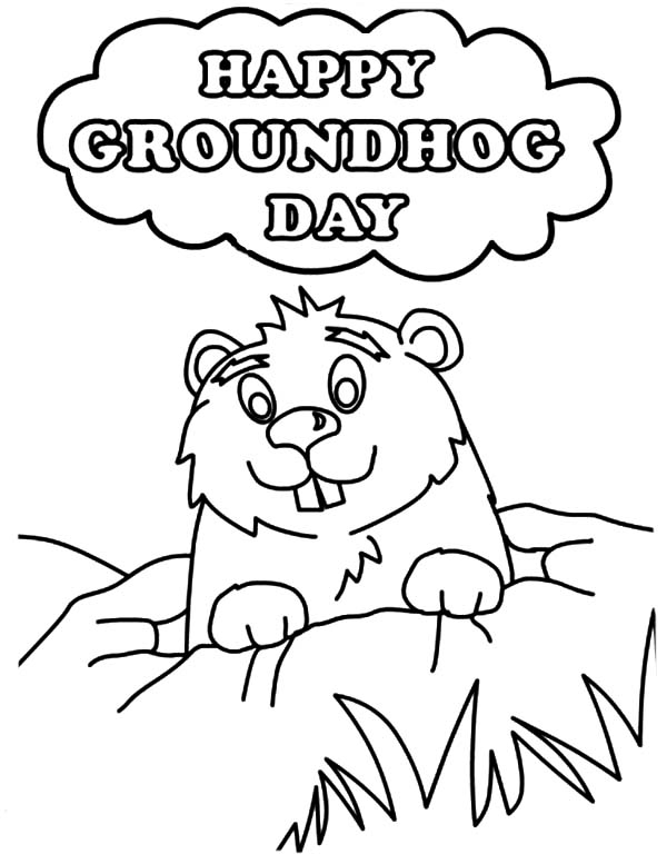 600x777 Groundhog Color Page Groundhog Day Coloring Pages Free Printable