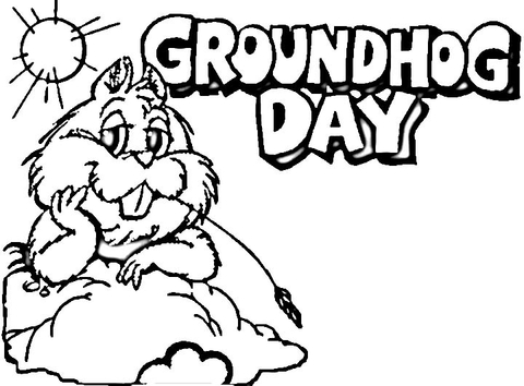 480x354 Groundhog Day Pictures To Color Groundhog Day Coloring Page Free