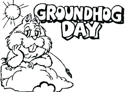 407x300 Happy Groundhog Day Coloring Page For Kids Winter In Preschool