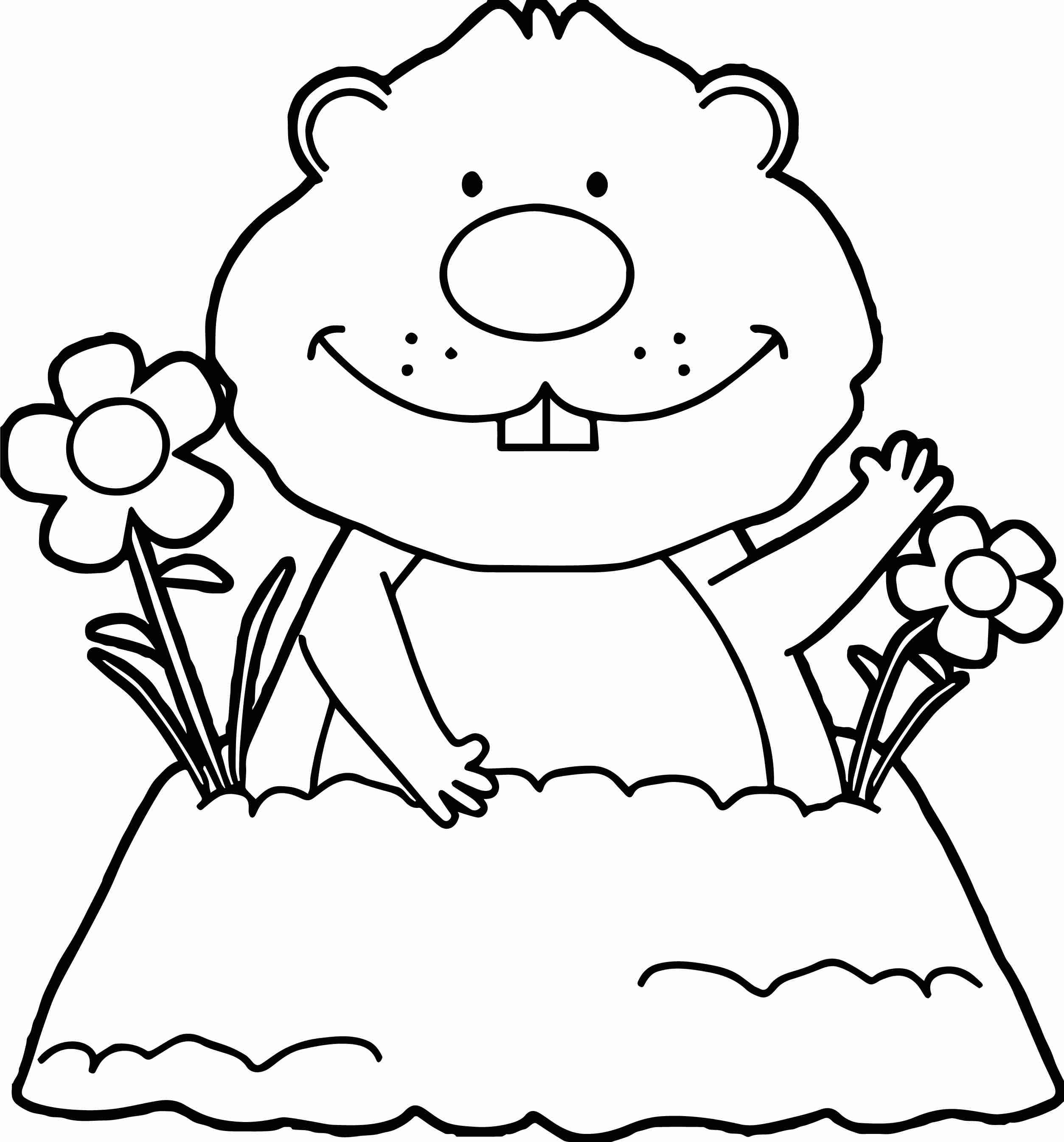 2507x2690 Free Printable Groundhog Day Coloring Pages Beauteous Page
