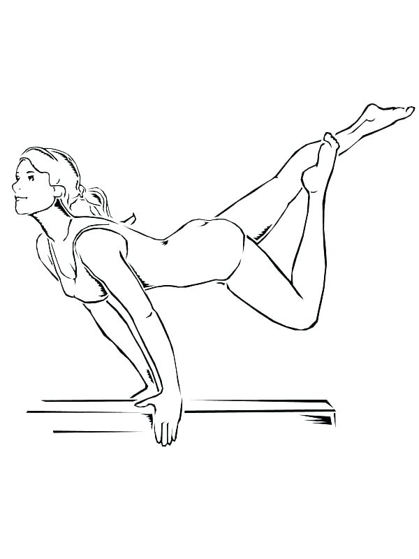 600x800 Gymnastics Coloring Page