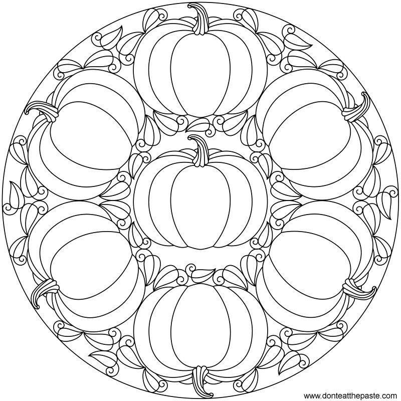 800x800 Fun Free Printable Halloween Coloring Pages Mandala Coloring