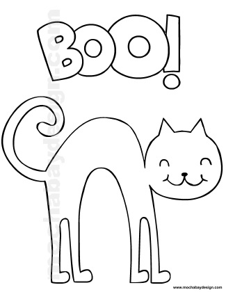 325x420 Halloween Cat Coloring Pages Printable Halloween Coloring Page