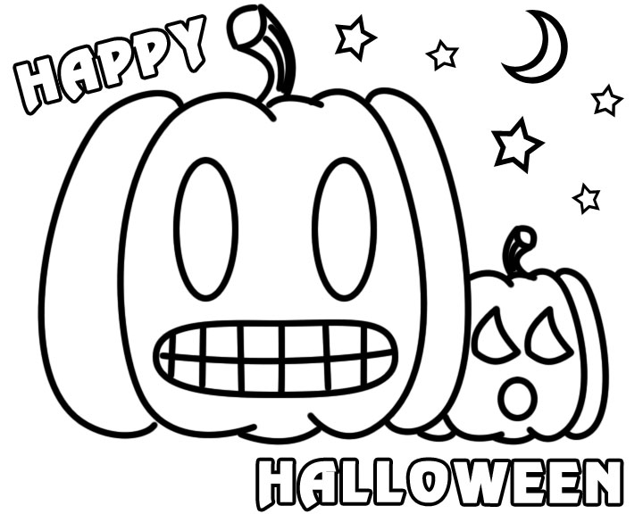 720x576 Happy Halloween Pumpkin Coloring Pages