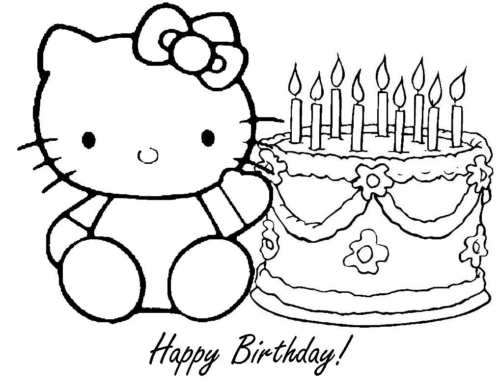 1018x787 Free Printable Happy Birthday Coloring Pages For Kids Moldes De