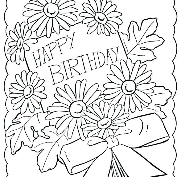 587x576 Good Happy Birthday Coloring Page Fee Pages For Grandpa Free Happy