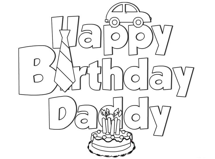 736x544 Happy Birthday Coloring Pages