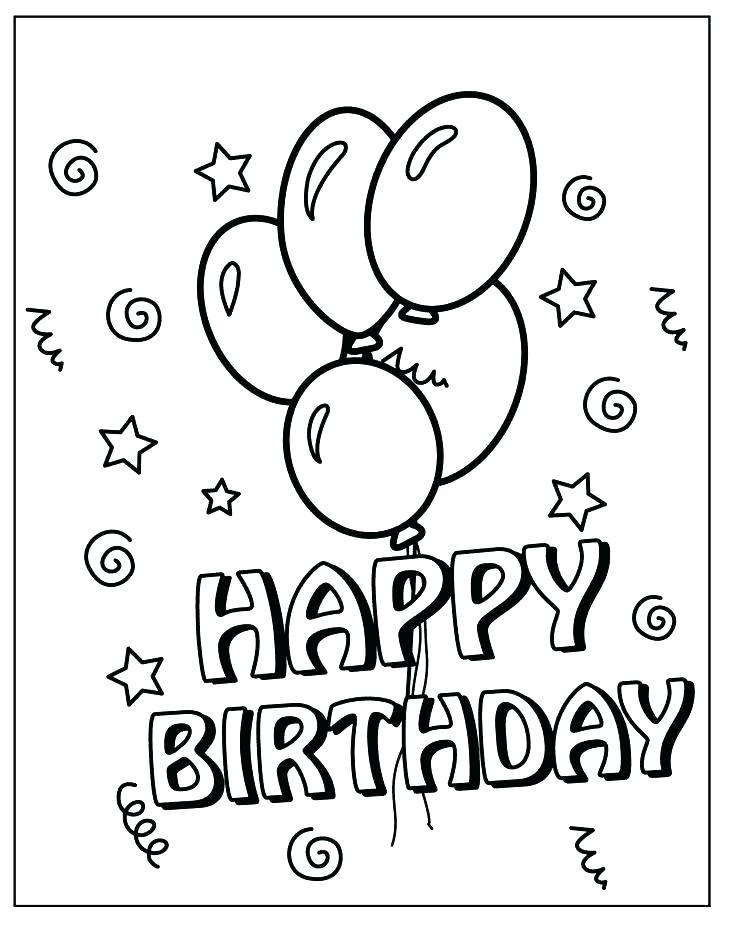 736x934 Happy Birthday Coloring Pages Printable Happy Birthday Card Happy