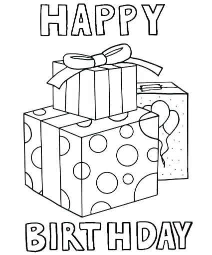 425x510 Coloring Page Birthday Card Printable Coloring Happy Birthday