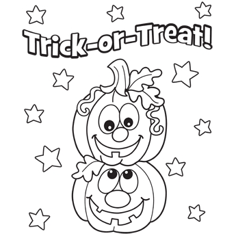 345x345 Happy Halloween Coloring Pages For Kids