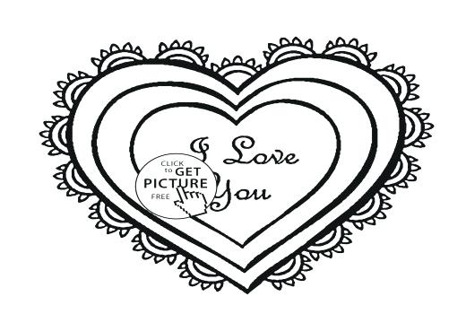 Free Printable Heart Coloring Pages at GetDrawings | Free download