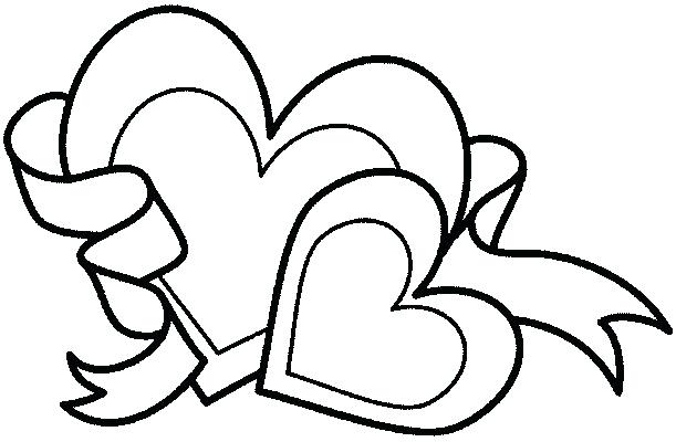 611x400 Heart Coloring Pages Heart Coloring Sheets In Addition To Hearts