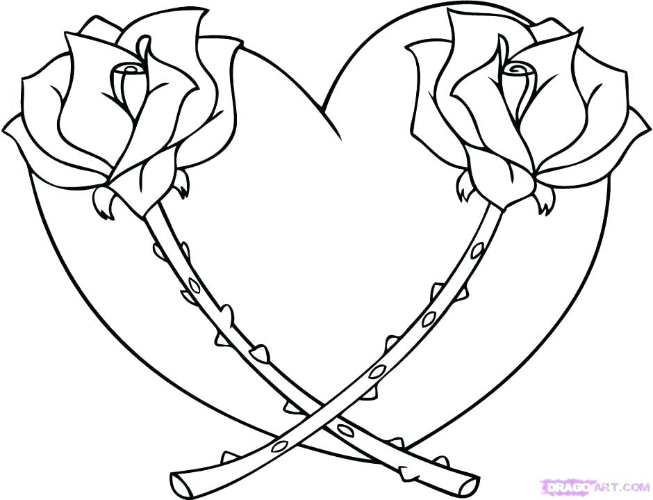 940x719 Heart Printable Coloring Pages Coloring Page Of A Heart Hearts