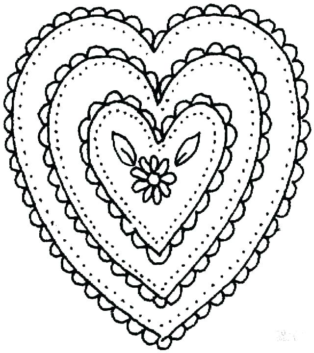 640x720 Broken Heart Coloring Pages