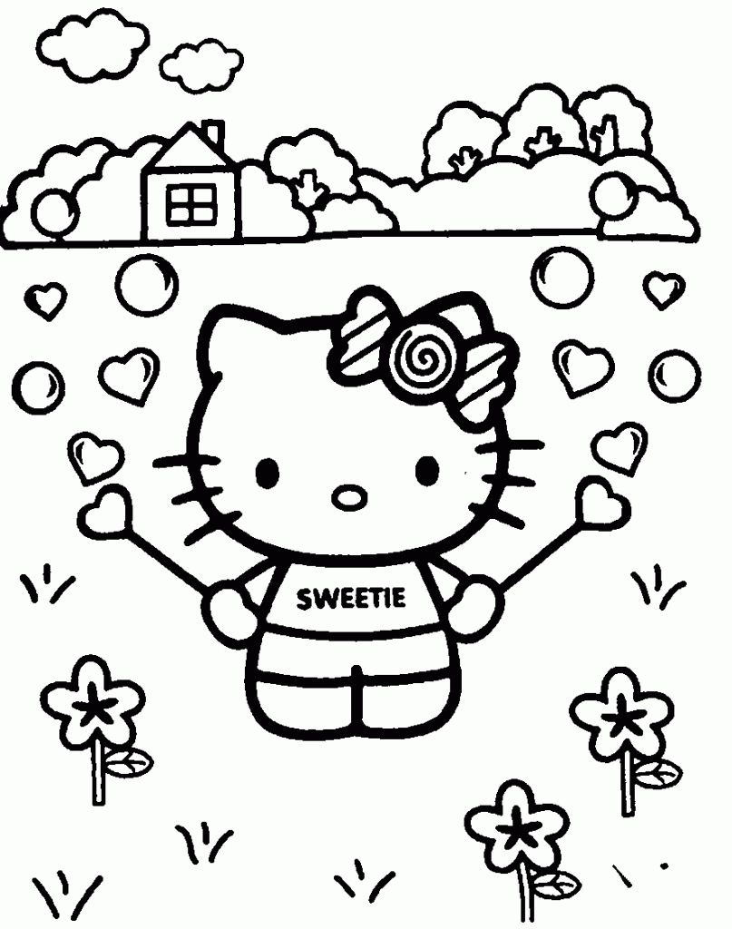 807x1024 Hello Kids Coloring Pages New Free Printable Hello Kitty Coloring
