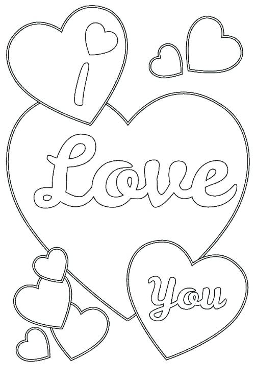500x750 I Love You Coloring Pages Cute Free Printable Heart Coloring Pages