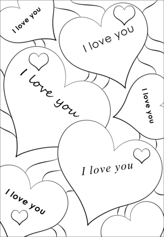 333x480 I Love You Printable Coloring Pages I Love You Hearts Coloring