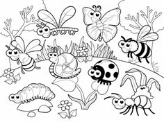 236x176 Bugs Butterflies Coloring Page Bug Insect, Free Printable