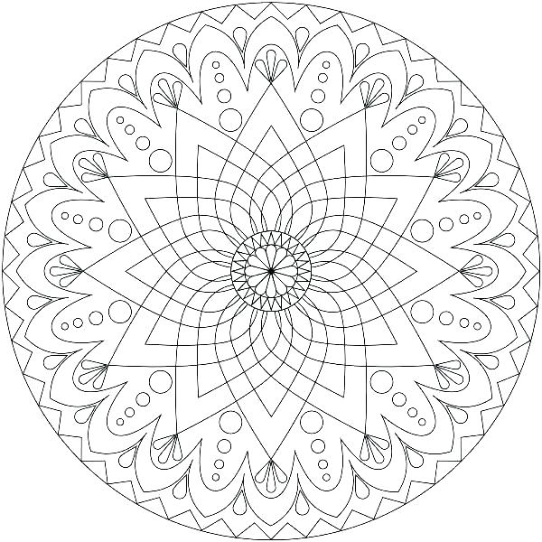 600x600 Detailed Christmas Coloring Pages