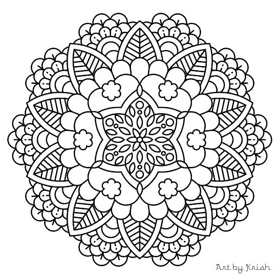 547x547 Intricate Mandala Coloring Pages
