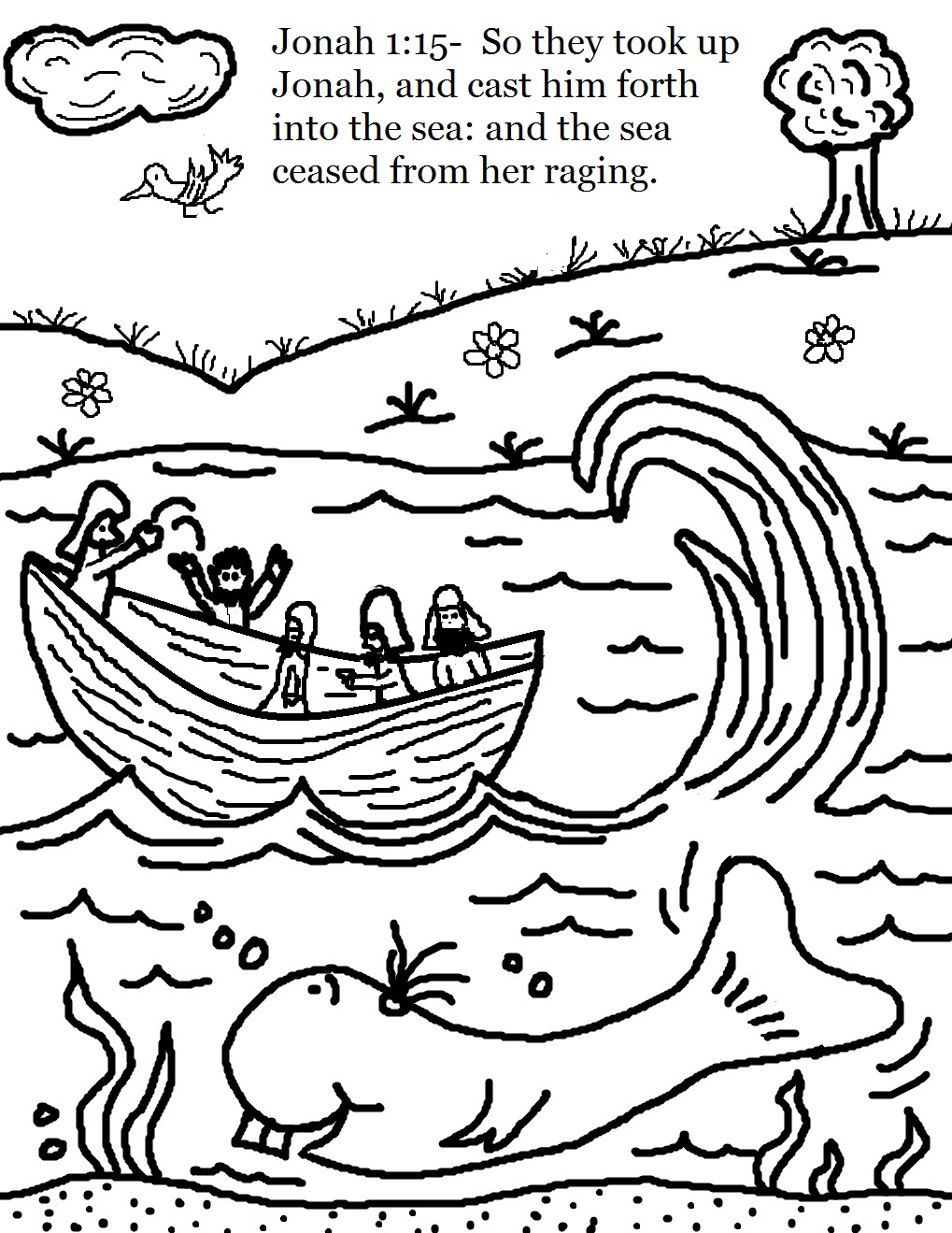 1019x1319 Jonah Coloring Pages And The Whale Within Theotix Me With Auto