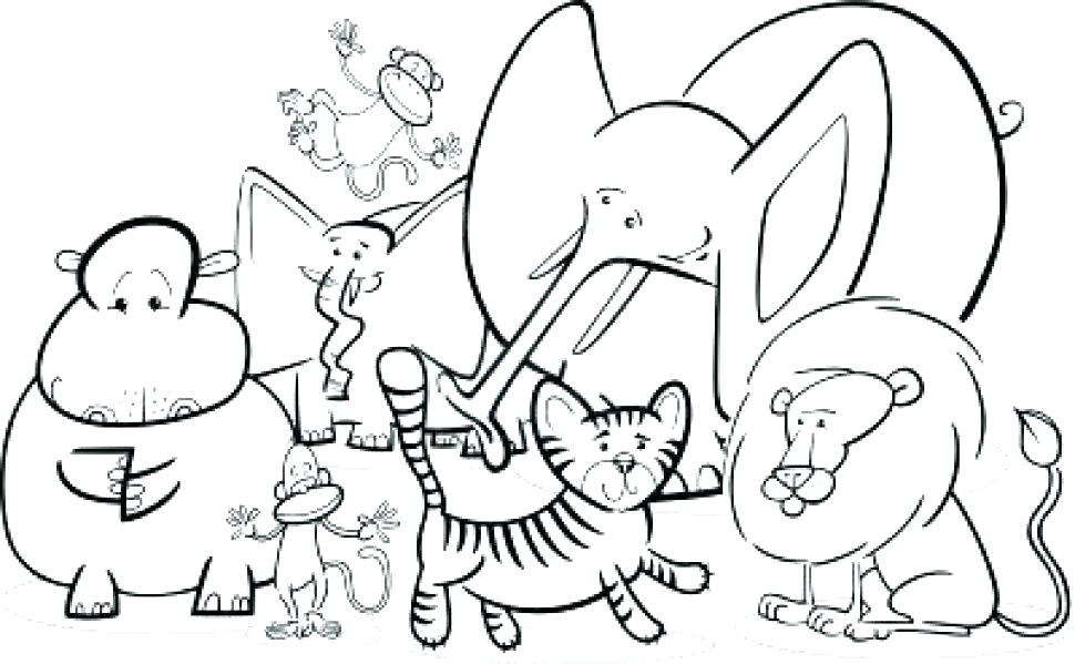 970x599 Jungle Animal Coloring Pages Safari Animals Coloring Pages