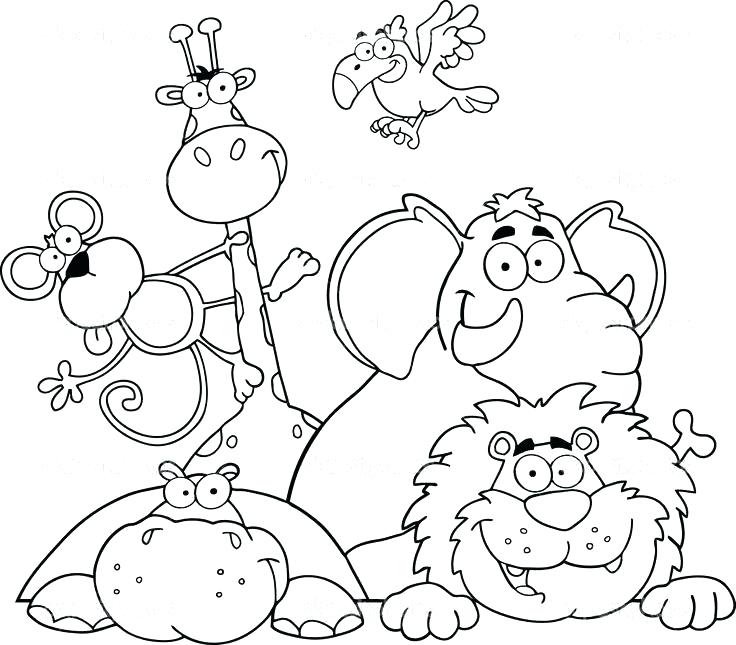 736x645 Jungle Animals Coloring Page Jungle Animal Coloring Pages