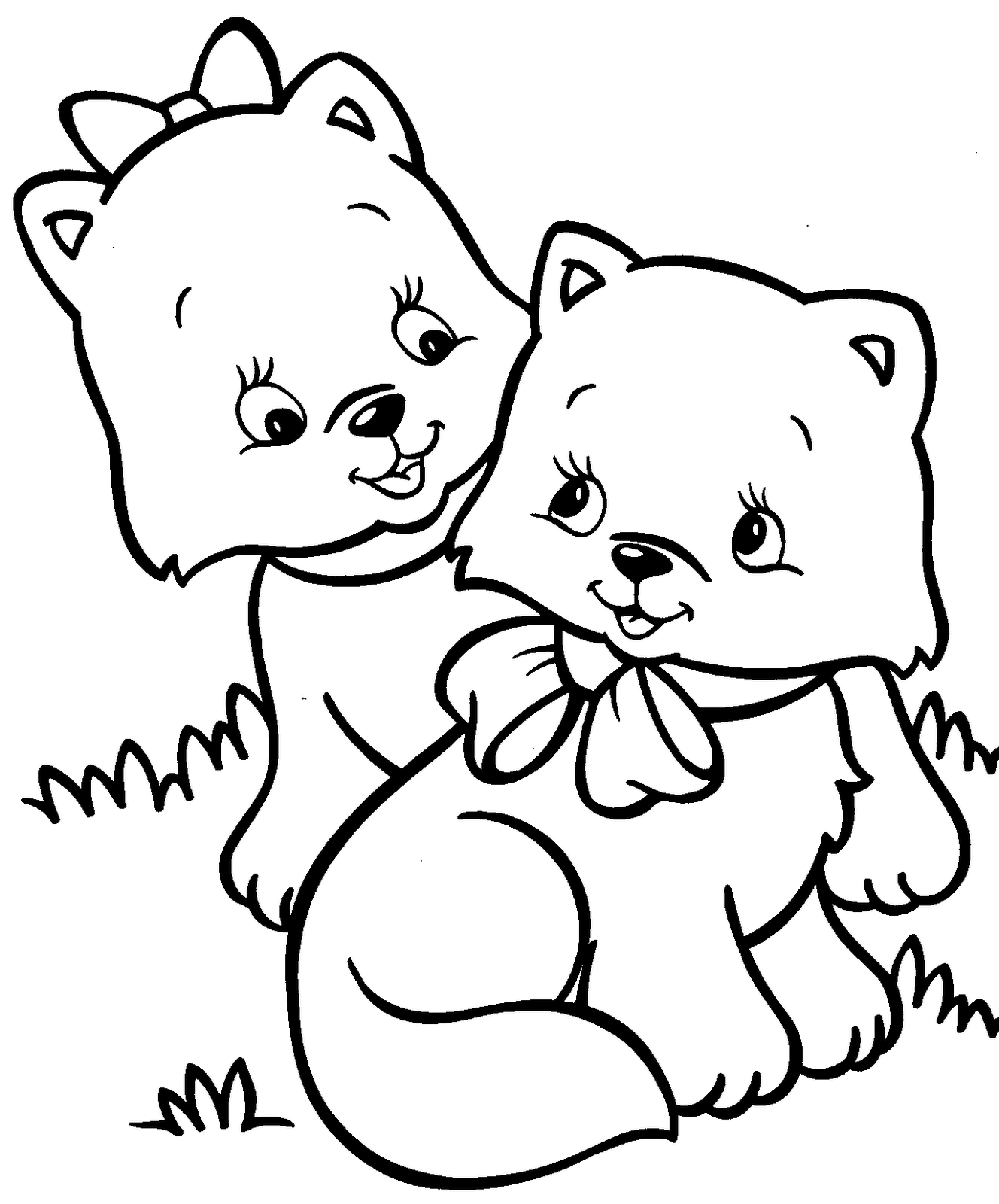 1328x1600 Innovative Kitten Coloring Pages Cute Page Free Printable