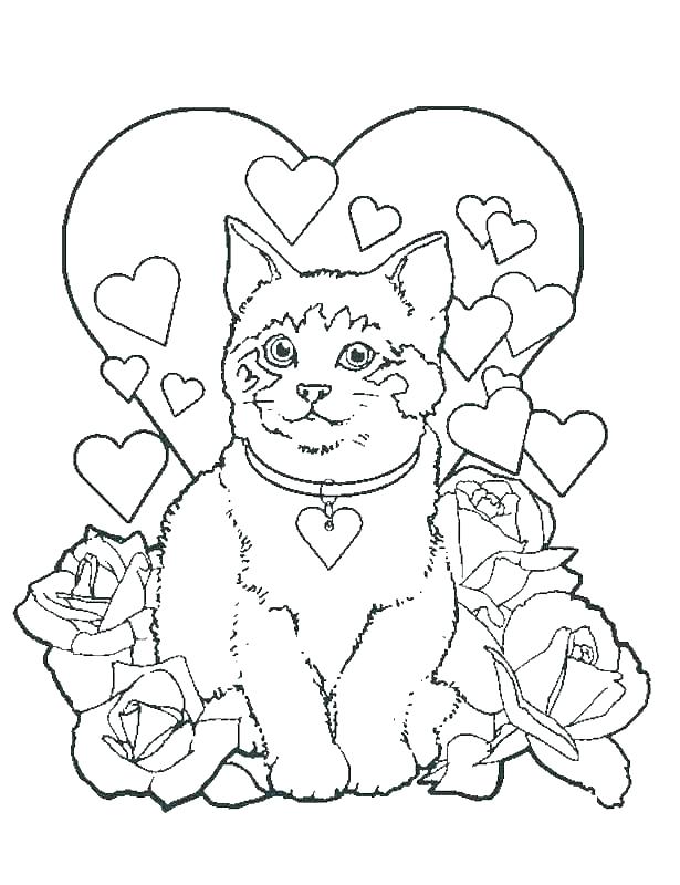 615x800 Printable Kitten Coloring Pages