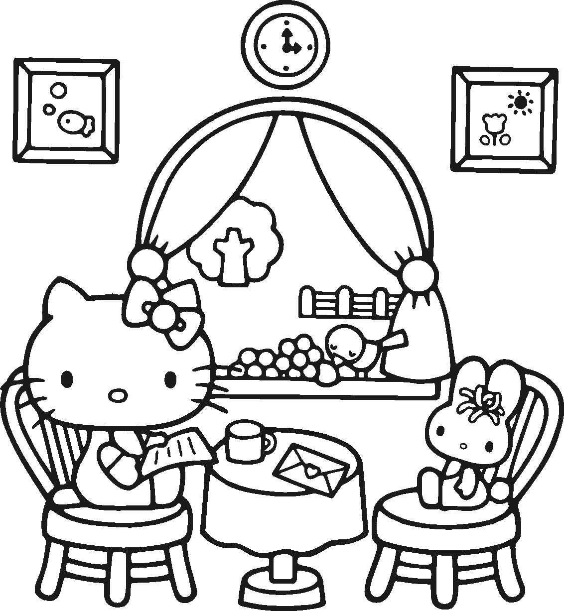 1132x1227 Coloring Pages Of Hello Kitty Elegant Hello Kitty Coloring Pages