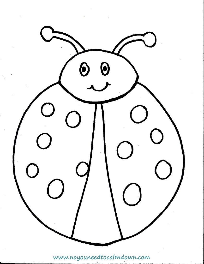 850x1100 Ladybug Coloring Page For Kids